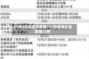 11月5日北京市疫情/11日疫情北京新增12例