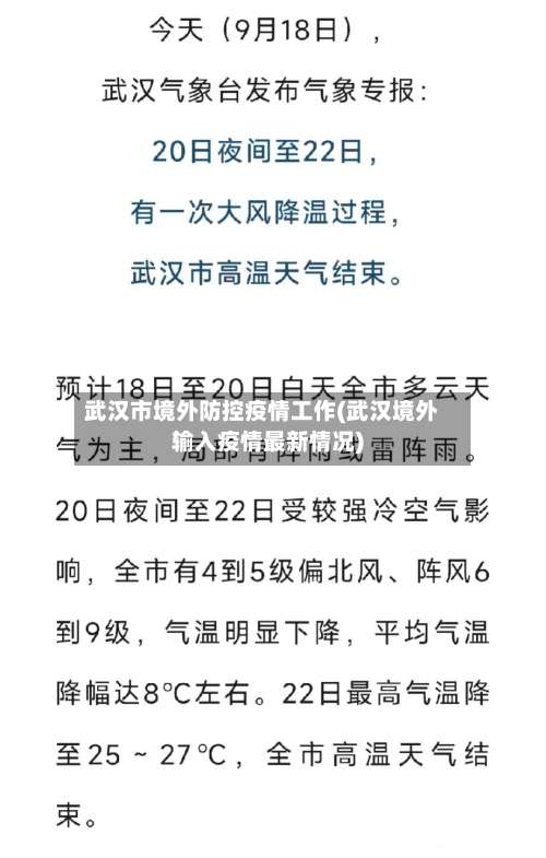 武汉市境外防控疫情工作(武汉境外输入疫情最新情况)-第2张图片